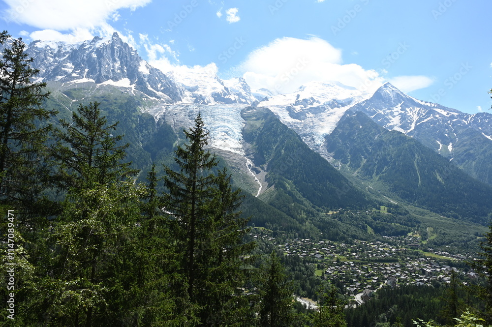 Obraz premium Chamonix und Mont Blanc