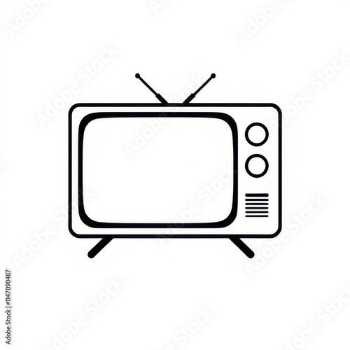tv icon on white background

