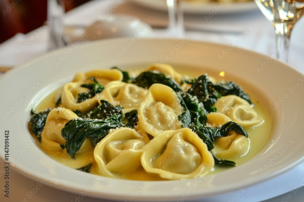 Creamy Spinach Tortellini - Exquisite Italian Dish Creamy Spinach Tortellini - Exquisite Italian Dish
