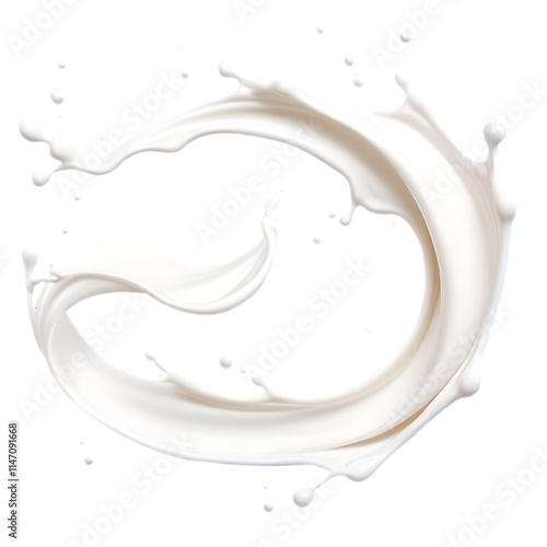 Milk Splashing in a Whimsical Spiral Design