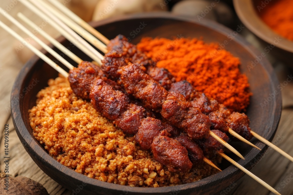 Spicy Grilled Meat Skewers with Aromatic Spices Spicy Grilled Meat Skewers with Aromatic Spices