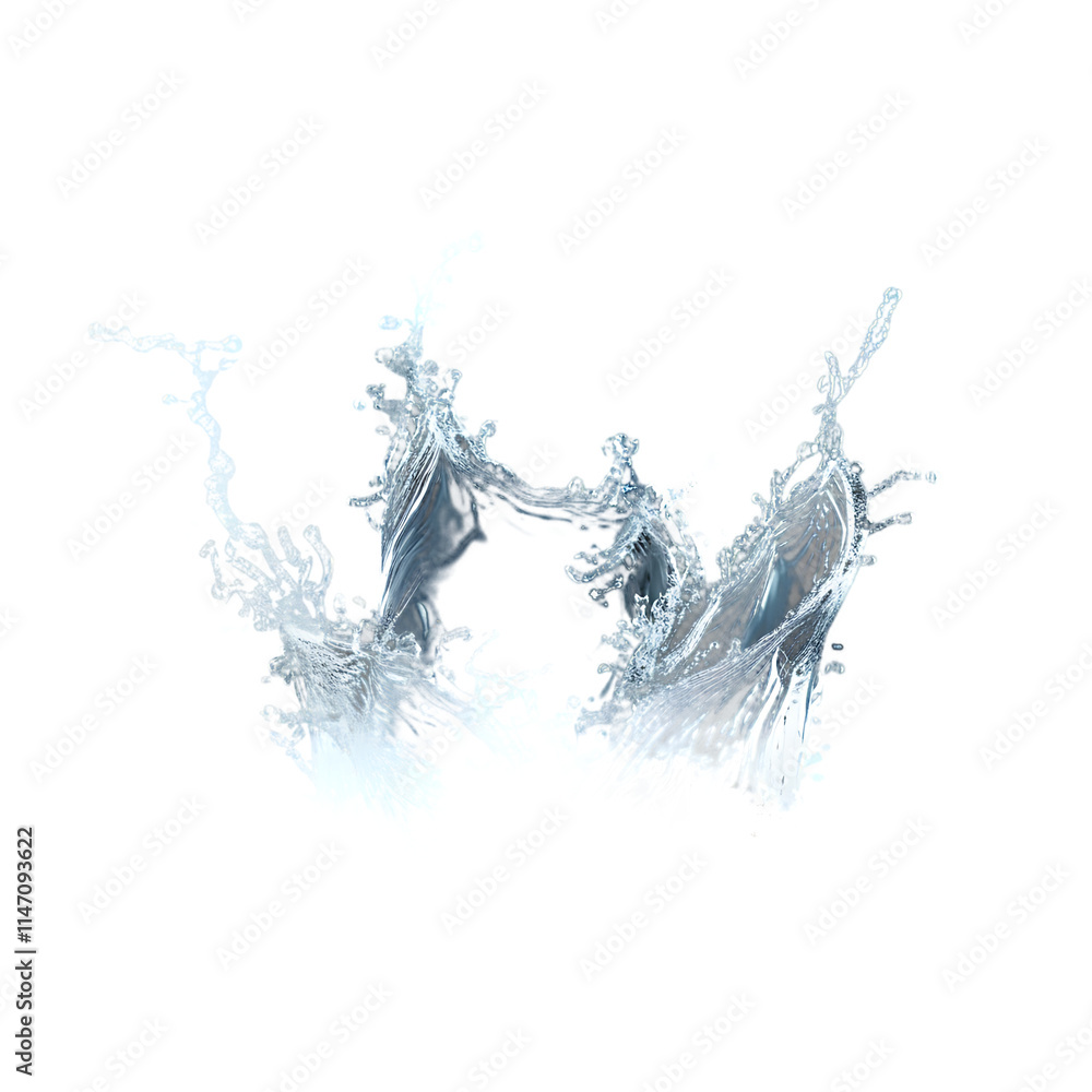Dramatic Water Splash Against transparent Background Dramatic Water Splash Against transparent Background