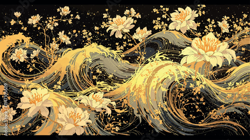 blooming tides petal drift wave garden inked blossoms flowing floral petal streams whispering waves floral currents ink ripple blooms
wave-kissed
