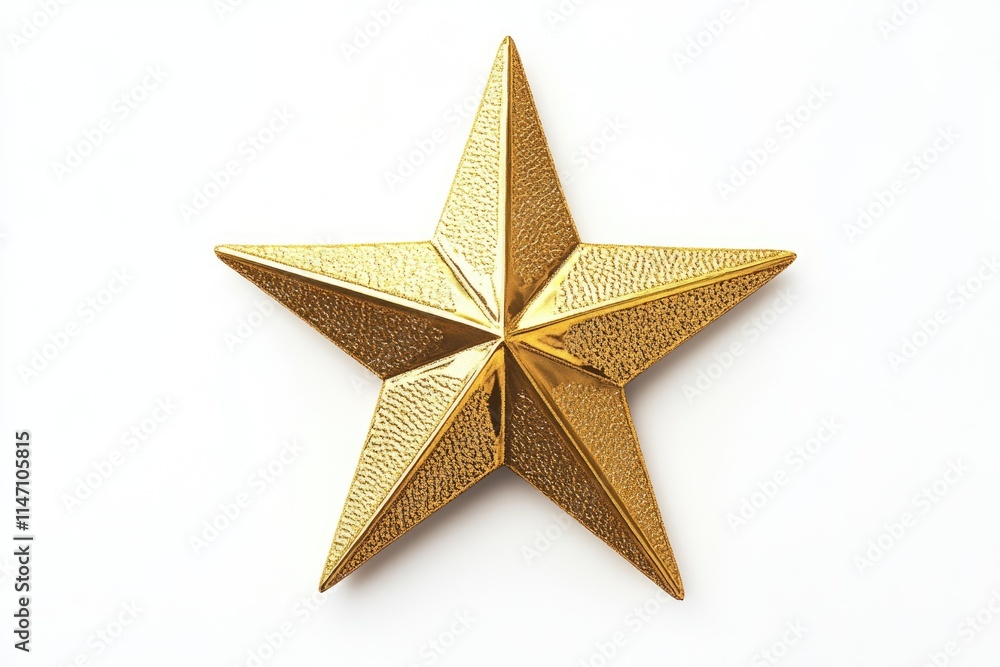 Gold christmas star isolated on white a lot of copyspace available Gold christmas star isolated on white a lot of copyspace available