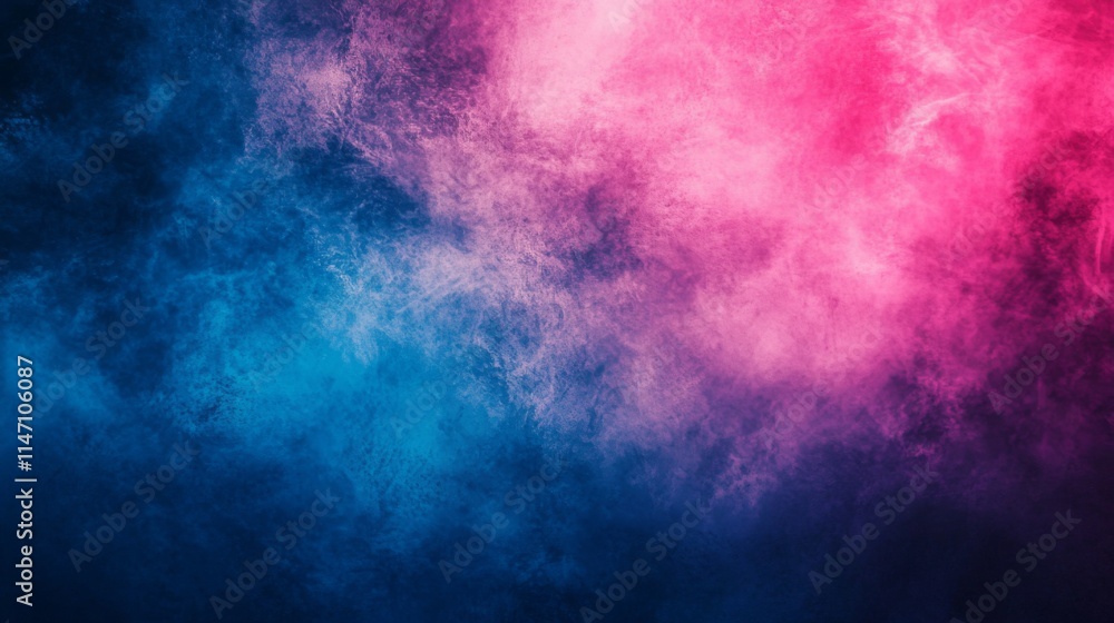 Fototapeta premium Abstract vibrant pink and blue cosmic nebula