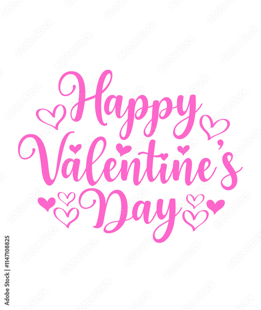 Happy Valentine’s Day typography text on plain white transparent isolated background for card, shirt, hoodie, sweatshirt, apparel, tag, mug, icon, poster or badge Happy Valentine’s Day typography text on plain white transparent isolated background for card, shirt, hoodie, sweatshirt, apparel, tag, mug, icon, poster or badge