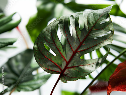 close up of an abstract leaf