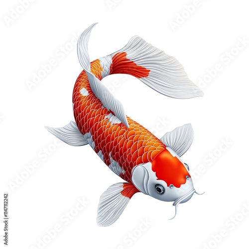 goldfish in aquarium isolated on white