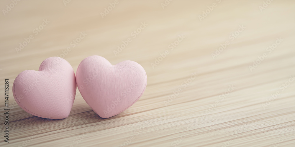Pink Heart Shapes in Love. Two Hearts Representing Togetherness. Generative Ai Pink Heart Shapes in Love. Two Hearts Representing Togetherness. Generative Ai