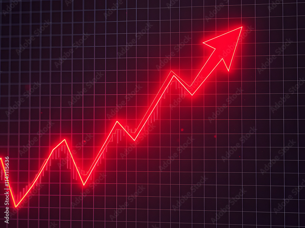Red Arrow Chart: Upward Trend Red Arrow Chart: Upward Trend