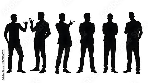 silhouette of a man confidently pointing, perfect for leadership, guidance, and motivational themes in business or personal growth illustrations

