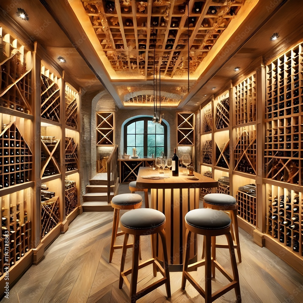 Grand Wine Cellar with Vaulted Ceilings Grand Wine Cellar with Vaulted Ceilings