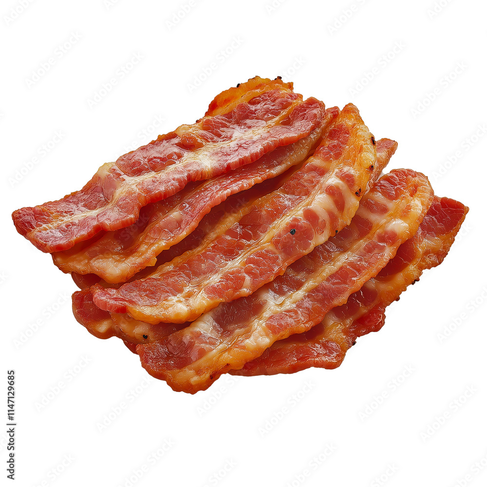 Bacon, cut out, transparent background