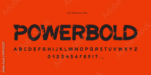 Bold typeface design with vibrant backdrop