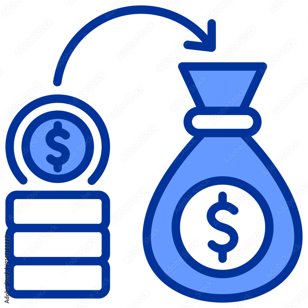 Economic and Industrial Growth BLue Icon Economic and Industrial Growth BLue Icon