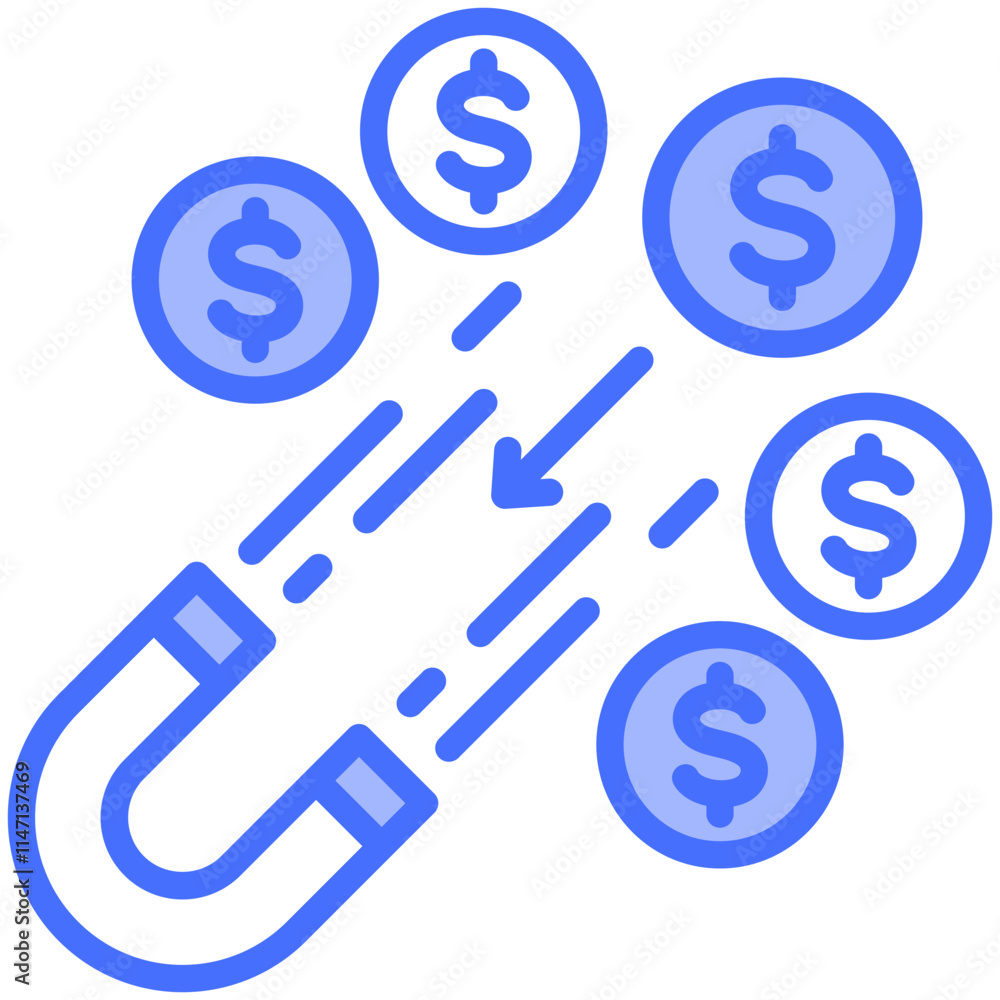 Obraz premium Money Magnet Icon