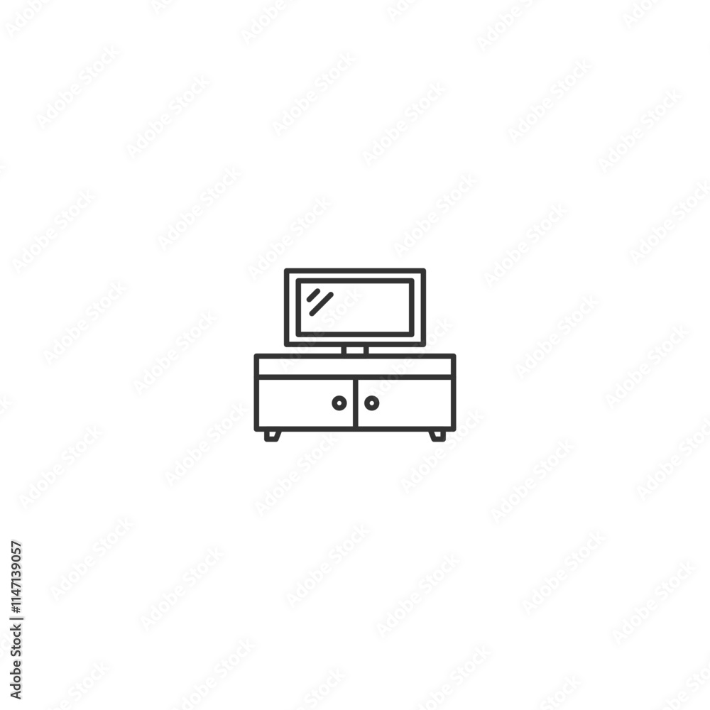 Modern minimalist tv stand with flat screen and cabinet Modern minimalist tv stand with flat screen and cabinet