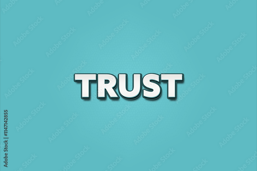 Trust. A Illustration with white text isolated on light green background. Trust. A Illustration with white text isolated on light green background.