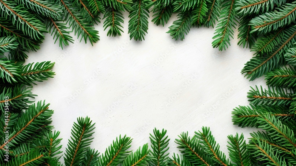 Capture the spirit of Christmas with a charming background of fir branches, perfect for your festive messages. Capture the spirit of Christmas with a charming background of fir branches, perfect for your festive messages.