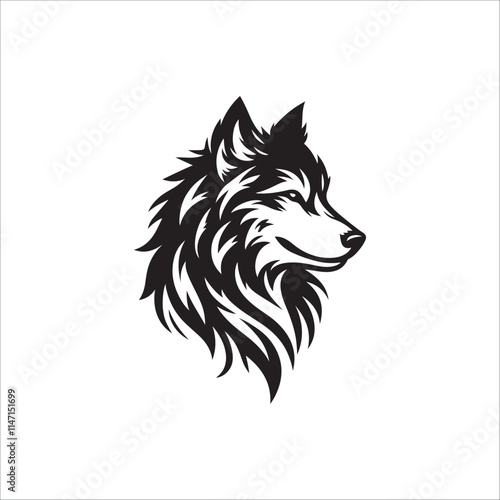 wolf head vector photo