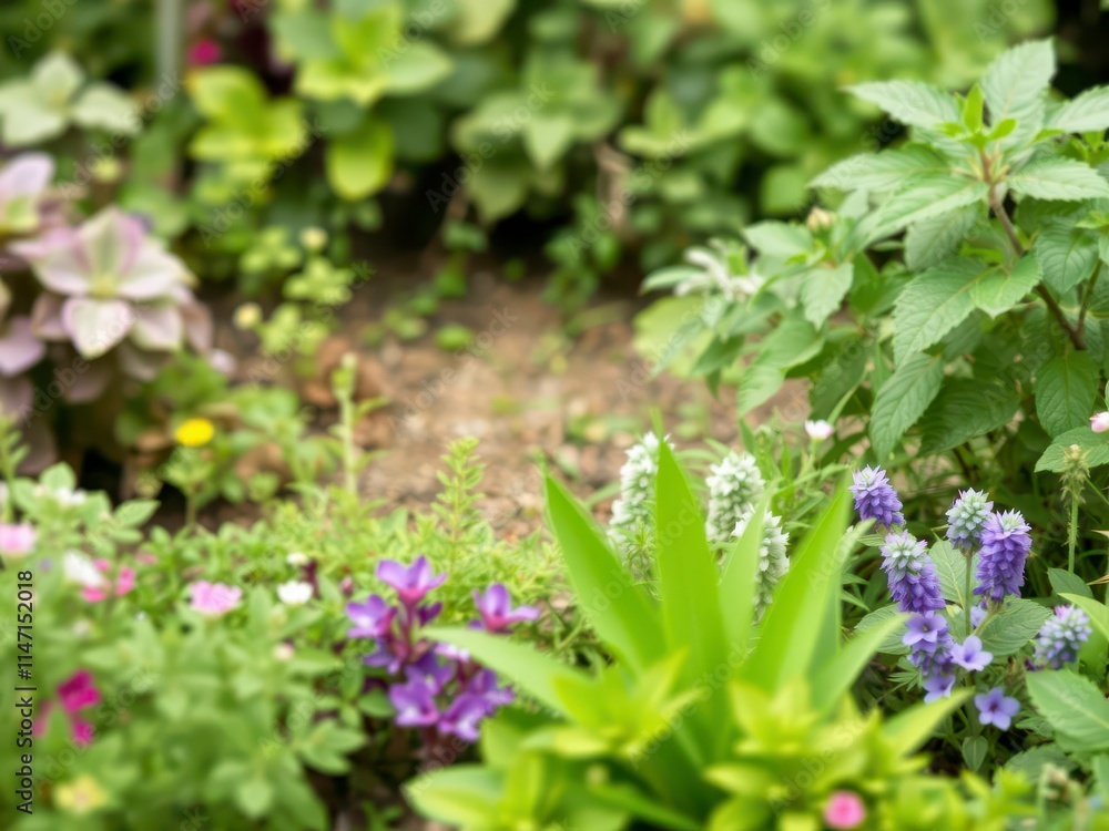 Blurred natural background featuring water and plants in a serene setting, plants, copyspace Blurred natural background featuring water and plants in a serene setting, plants, copyspace