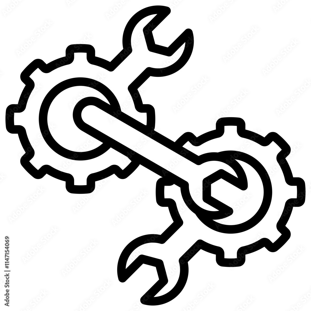 Technical Problems Outline Icon Technical Problems Outline Icon