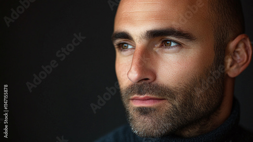 Closeup of a man experiencing hair thinning on head scalp issues. challenges of hair loss and baldness, with a focus on treatment care for improving hair health, alopecia problem.