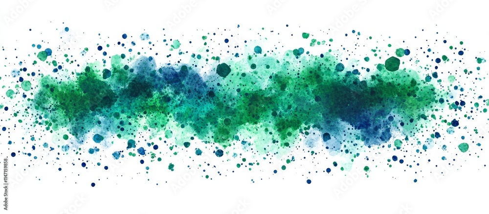 Abstract green and blue watercolor splash. Abstract green and blue watercolor splash.