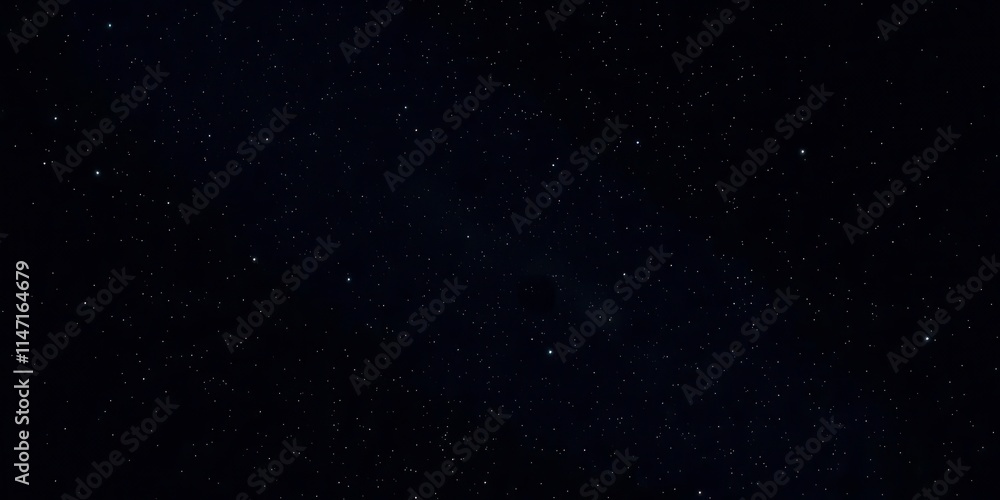 Fototapeta premium A beautiful night sky filled with sparkling stars on a dark black background, tranquil, astronomy, space