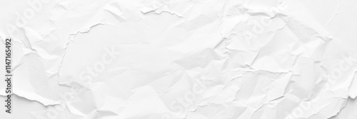 Close up of crumpled white paper texture background, surface, material