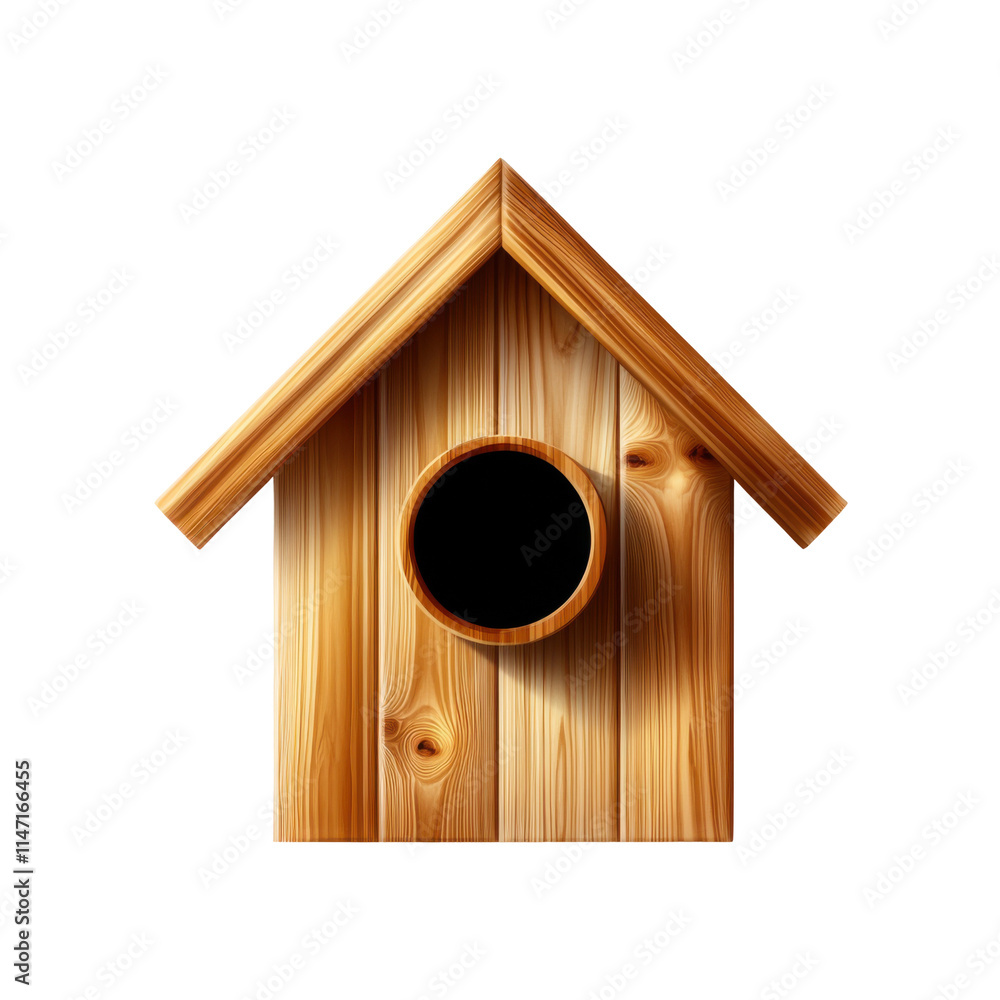 Wooden birdhouse crafting project backyard design inspiration natural materials eye-level diy home decor ideas, transparent background Wooden birdhouse crafting project backyard design inspiration natural materials eye-level diy home decor ideas, transparent background
