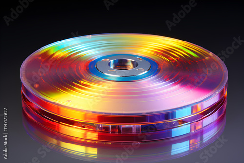 Retro Rainbow Reflection: A Closer Look at the Classic CD-ROM photo