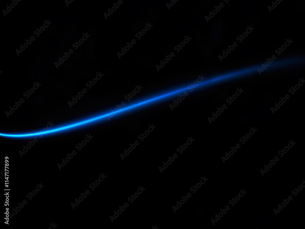 Abstract blue light wave on a black background, creating a futuristic and elegant atmosphere. Ideal for technology or design themes. Generative AI Abstract blue light wave on a black background, creating a futuristic and elegant atmosphere. Ideal for technology or design themes. Generative AI