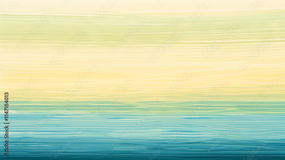 Abstract Coastal Landscape: Seascape and Sky in Pastel Hues Abstract Coastal Landscape: Seascape and Sky in Pastel Hues