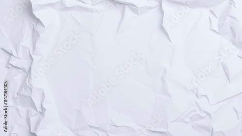 Crumpled white paper with soft shadows, backdrop, paper, concept