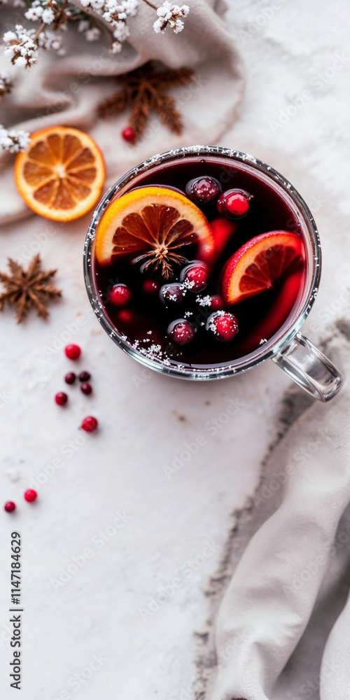 Concept photo of mulled wine with space for text Concept photo of mulled wine with space for text