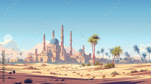 Agrabah is famous for its bustling bazaar, where merchants sell spices, textiles, and exotic treasures from far-off lands