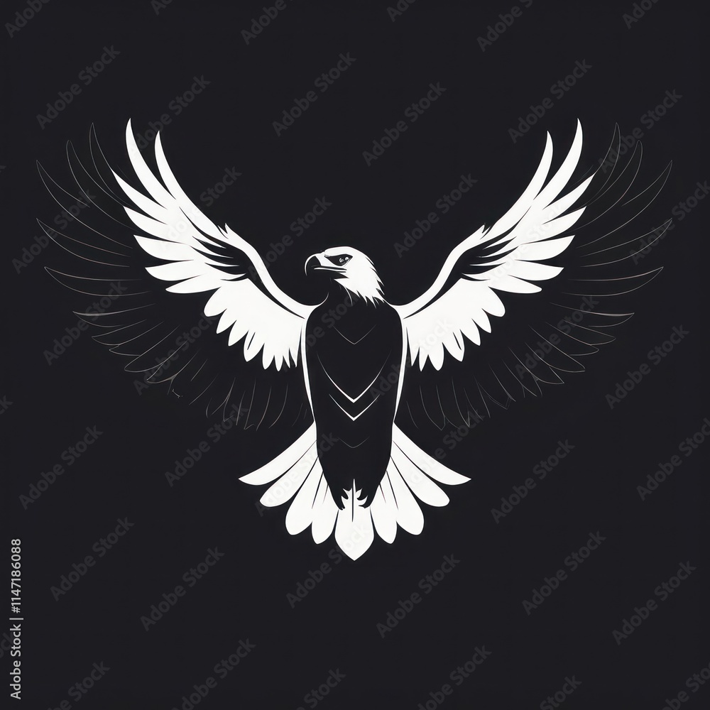 Obraz premium Majestic Eagle Soaring with Wings Outspread