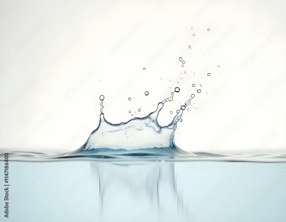 a drawing of water splashing in the water with bubbles. a drawing of water splashing in the water with bubbles.