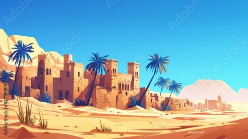 Agrabah is famous for its bustling bazaar, where merchants sell spices, textiles, and exotic treasures from far-off lands