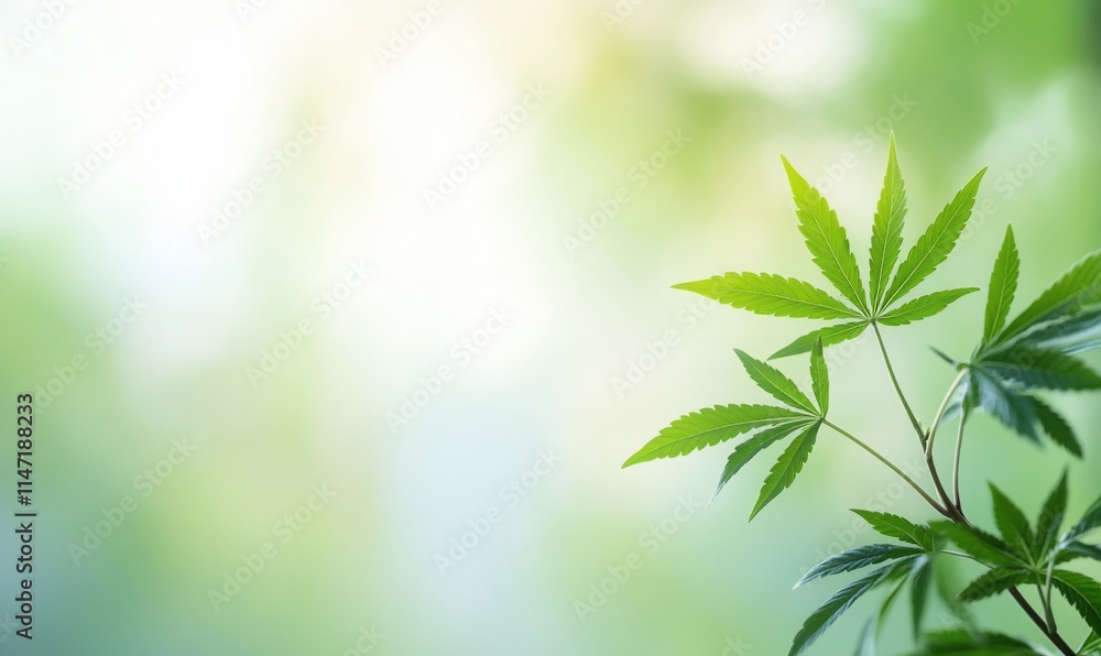 Green leaves with a soft, blurred background. Green leaves with a soft, blurred background.