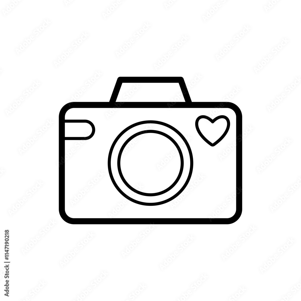 Photo camera vector icon trendy design template illustration. Photo camera vector icon trendy design template illustration.