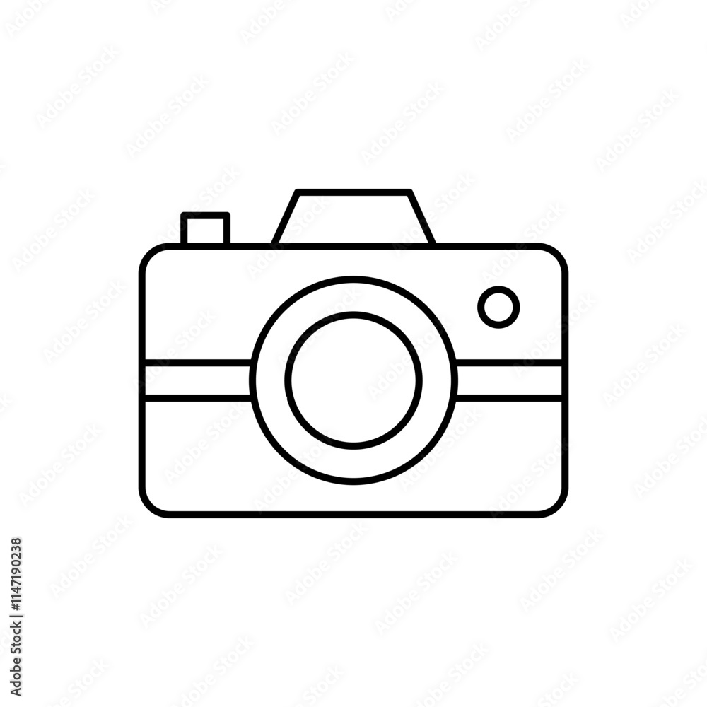Photo camera vector icon trendy design template illustration. Photo camera vector icon trendy design template illustration.