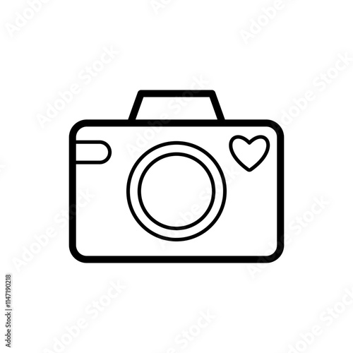 Photo camera vector icon trendy design template illustration.