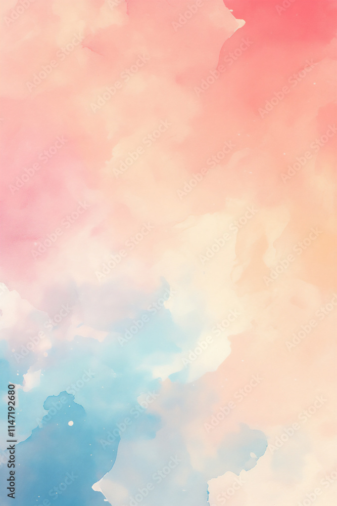 Fototapeta premium Vibrant watercolor background harmonious blen