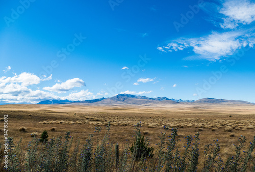 landscape with blue sky