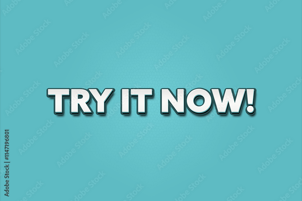 Try it now. A Illustration with white text isolated on light green background. Try it now. A Illustration with white text isolated on light green background.