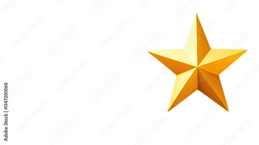 Radiant Gold Star Decoration 3D Model with Shiny Textured Design on Display Radiant Gold Star Decoration 3D Model with Shiny Textured Design on Display