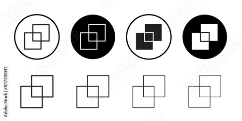 Duplicate icon Flat line symbol