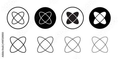 Ellipses icon Flat line symbol